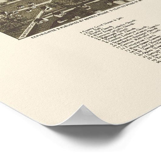 Chippewa Herfsten, WI Panoramic Map - 1886 Poster (Hoek)