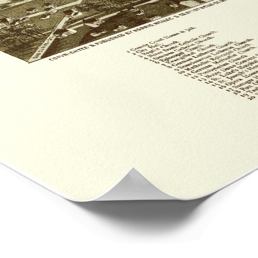 Chippewa Herfsten, WI Panoramic Map - 1886 Poster (Hoek)