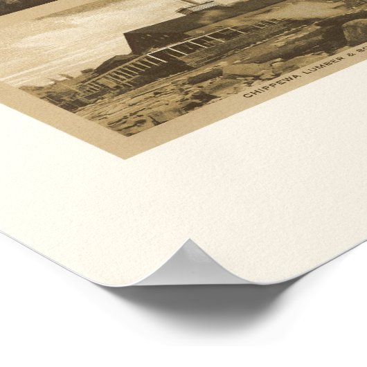 Chippewa Herfsten, WI Panoramic Map - 1907 Poster (Hoek)