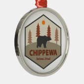 Chippewa Nationaal Bos Minnesota Beer Metalen Ornament (Rechts)
