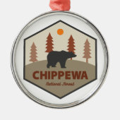 Chippewa Nationaal Bos Minnesota Beer Metalen Ornament (Voorkant)