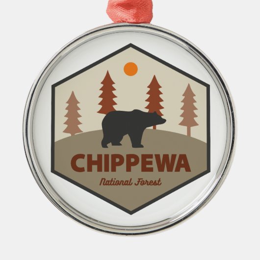 Chippewa Nationaal Bos Minnesota Beer Metalen Ornament (Voorkant)