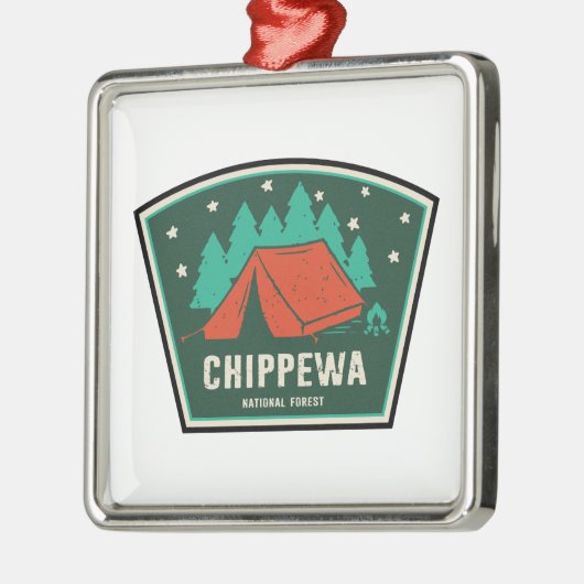 Chippewa National Forest Camping Metalen Ornament (Links)