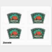 Chippewa National Forest Camping Rechthoekige Sticker (Vel)