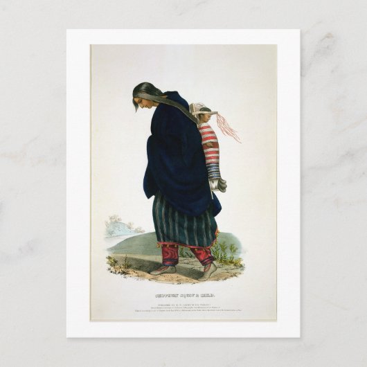 Chippeway Squaw and Child, pub. van F.O.W. Greenou Briefkaart (Voorkant)