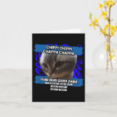 Chippi Chippi Chappa Chappa Dancing Cat Meme Kaart (Gele Bloem)
