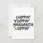 Chippin', Dippin' en Margarita Sippin' Cinco Gift Bedankkaart (Voorkant)