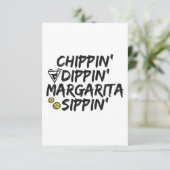 Chippin', Dippin' en Margarita Sippin' Cinco Gift Bedankkaart (Staand voorkant)
