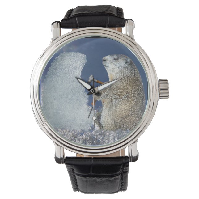 Chipping Away op Groundhog Day Horloge (Voorkant)
