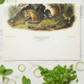Chipping Eekhoorn ( Eastern Chipmunk ) van Audubon Theedoek (Gevouwen)