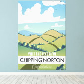 Chipping Norton Oxfordshire Wood Wall Art Canvas Afdruk (Insitu (Houten vloer))