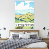 Chipping Norton Oxfordshire Wood Wall Art Canvas Afdruk (Insitu (Slaapkamer))