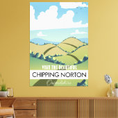 Chipping Norton Oxfordshire Wood Wall Art Canvas Afdruk (Insitu (Woonkamer))