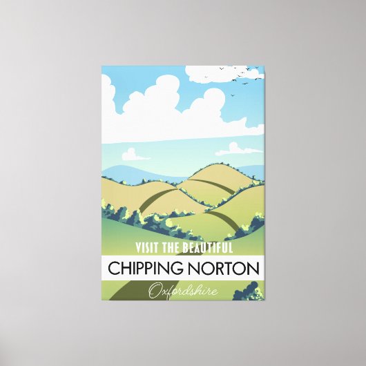 Chipping Norton Oxfordshire Wood Wall Art Canvas Afdruk (Voorkant)