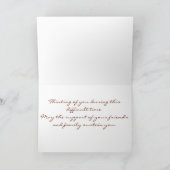 Chipping Sparrow Sympathy Card Kaart (Binnen)