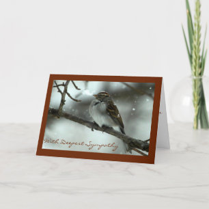 Chipping Sparrow Sympathy Card Kaart