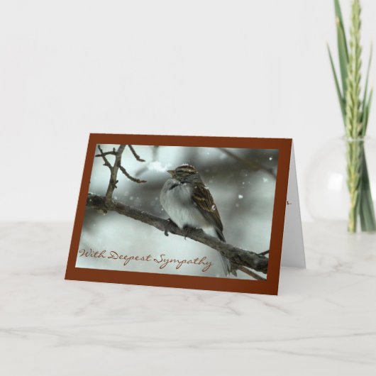 Chipping Sparrow Sympathy Card Kaart (Voorkant)