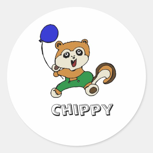 Chippy, Chippy Ronde Sticker (Voorkant)
