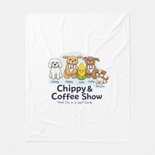 Chippy&Coffee Show Dekbed Fleece Deken (Voorkant)