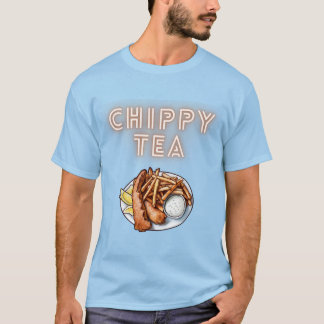 Chippy Tea of Fish and Chips Design T Shirt