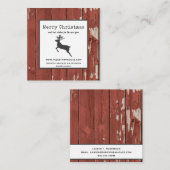 Chippy Wood Distress Farmhouse Vierkante Visitekaartje (Voorkant / Achterkant)