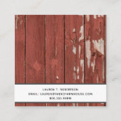 Chippy Wood Distress Farmhouse Vierkante Visitekaartje (Achterkant)