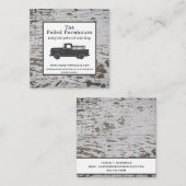 Chippy Wood Distressed Farmhouse Style Square Vierkante Visitekaartje (Voorkant / Achterkant)