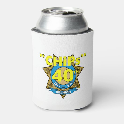 CHiPs 40e Jubilea cuphouder Blikjeskoeler (Blikje Achterkant)