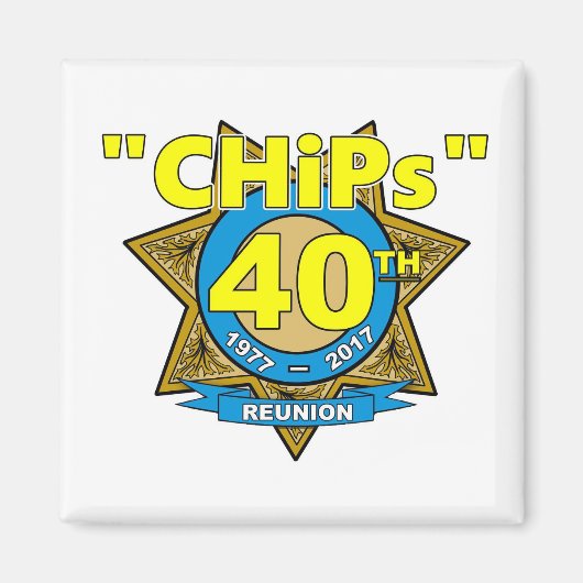 CHiPs 40e Jubileum magneet (Voorkant)
