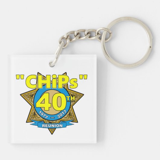 CHiPs 40e Jubileum Sleutelhanger (Achterkant)