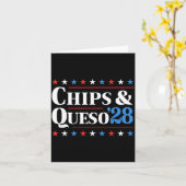Chips And Queso 2028 Funny Presidential Election 2 Kaart (Gele Bloem)