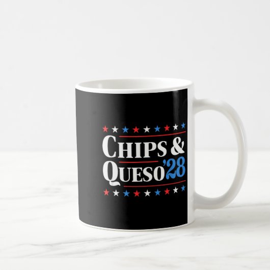 Chips And Queso 2028 Funny Presidential Election 2 Koffiemok (Rechts)