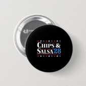 Chips And Salsa 2028 Funny Presidential Election 2 Ronde Button 5,7 Cm (Voorkant /achterkant)