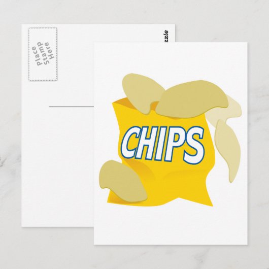chips briefkaart (Voorkant / Achterkant)