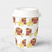 Chips Chili Con Queso Blanco Nachos Kaasdip Papieren Bekers (Rechts)