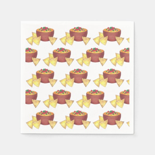 Chips Chili Con Queso Blanco Nachos Kaasdip Servet (Voorkant)