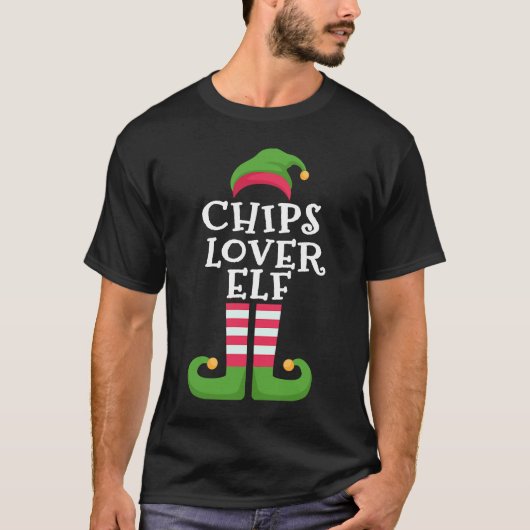 Chips Elf Familie die met Kerstmis overeenkomt Elf T-shirt (Voorkant)