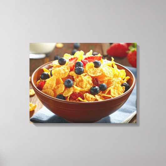 chips en fruit canvas afdruk (Voorkant)
