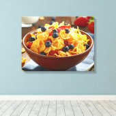 chips en fruit canvas afdruk (Insitu (Houten vloer))