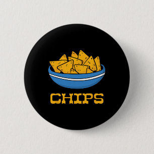 Chips en salsa bijpassende paar Halloween de Cinco Ronde Button 5,7 Cm