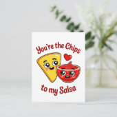 Chips en Salsa Briefkaart (Staand voorkant)