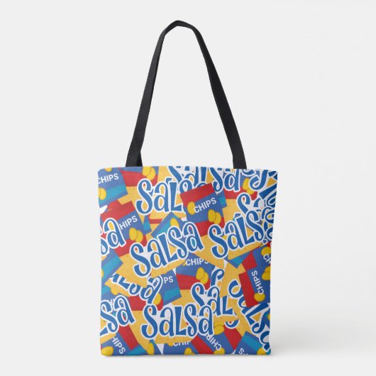 Chips en Salsa Canvas tas | Grappig kostuum access (Achterkant)
