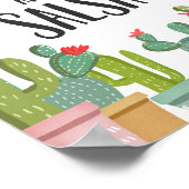 Chips en Salsa Fiesta Voedsel Cactus Tafelbord Poster (Hoek)