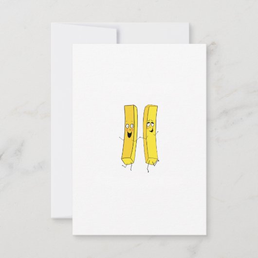 Chips, frietjes thema bedankkaart (Voorkant)