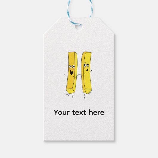 Chips, frietjes thema cadeaulabel (Voorkant)