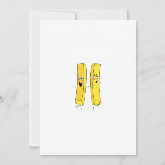Chips, frietjes thema kaart (Voorkant)