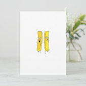 Chips, frietjes thema kaart (Staand voorkant)