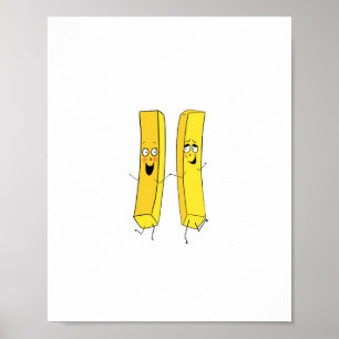 Chips, frietjes thema poster