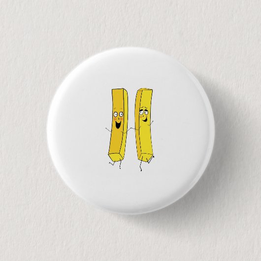 Chips, frietjes thema ronde button 3,2 cm (Voorkant)