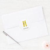 Chips, frietjes thema ronde sticker (Envelop)